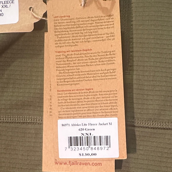 Fjallraven Men’s Abisko Lite Fleece Jacket Green - Picture 11 of 11